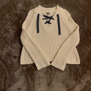 Aerie Lace Up Sweater